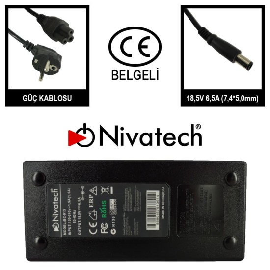 Nivatech BC 913 AC/DC LAPTOP POWER SUPPLY 18,5V 6,5A (7,4*5,0mm) For HP Nivatech BC 913 AC/DC LAPTOP POWER SUPPLY 18,5V 6,5A (7,4*5,0mm) For HP