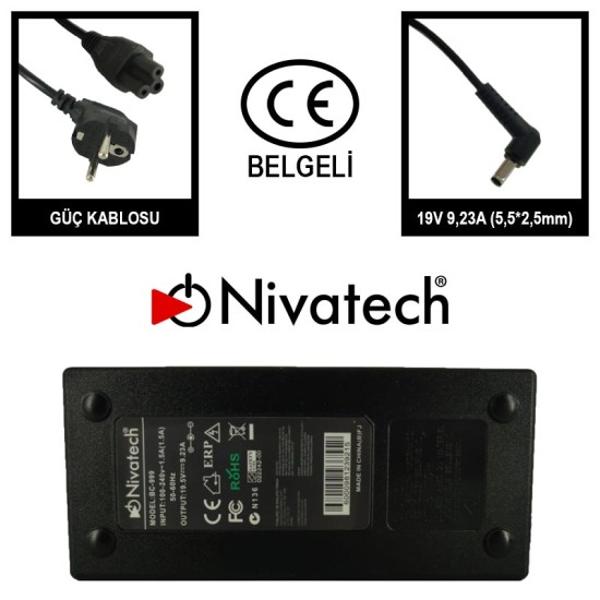Nivatech BC 999 AC/DC LAPTOP POWER SUPPLY 19V 9,23A (5,5*2,5mm) For STANDART