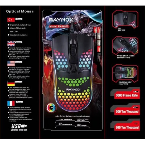 Raynox RX-M802 RGB Gaming Mouse