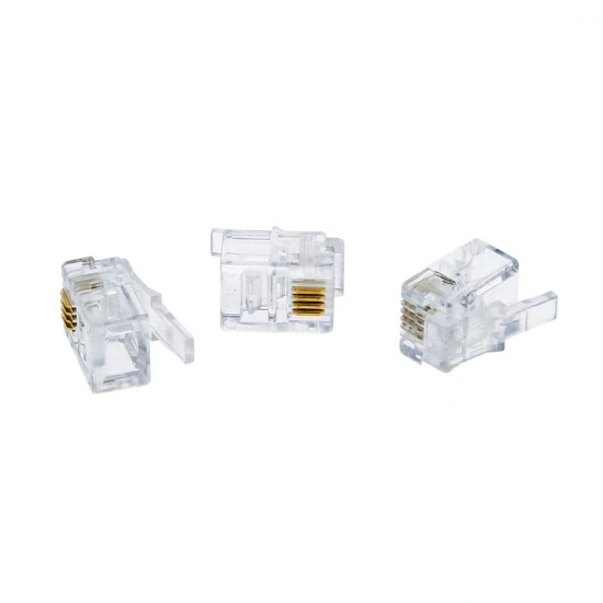 Nivatech NTC 703 RJ11 2 PIN CONNECTOR 100PCS/BAG