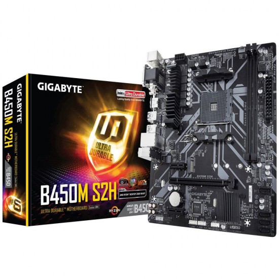 MBA-GIGABYTE B450M-DS3H AMD B450 DDR4 M2 mATX