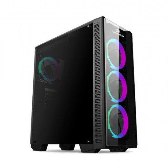 GameBooster GB-G3030B USB 3.0 ATX, Mesh, Single Ring Rainbow fan, siyah Kasa (PSU Yok)