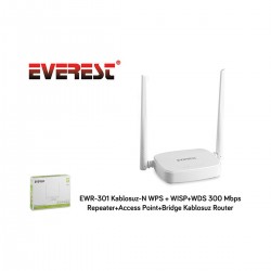 Everest EWR-301 Kablosuz-N WPS + WISP+WDS 300 Mbps Repeater+Access Point+Bridge Kablosuz Router Everest EWR-301 Kablosuz-N WPS + WISP+WDS 300 Mbps Repeater+Access Point+Bridge Kablosuz Router