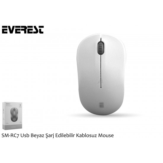 Everest SM-RC7 Usb Siyah Şarj Edilebilir Kablosuz Mouse