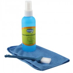 Addison 300782 100ml Sprey + Fiber Bez+Fırça Lcd Ekran Temizleme Seti Addison 300782 100ml Sprey + Fiber Bez+Fırça Lcd Ekran Temizleme Seti