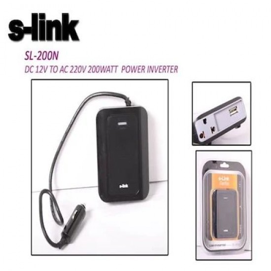 S-link SL-200N 200W DC12V-AC230V İnverter