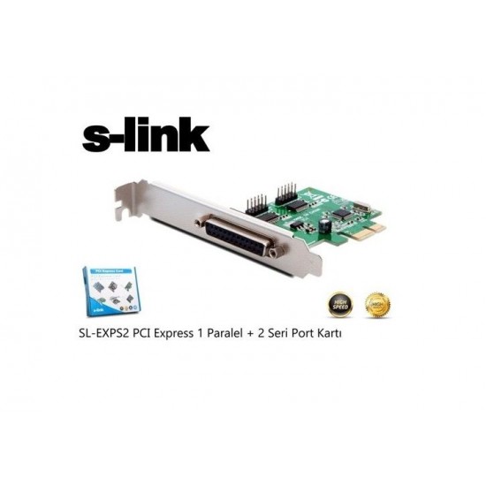S-link SL-EXPS2 PCI Express 1 Paralel + 2 Seri Port Kartı