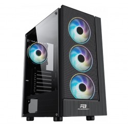 PowerBoost VK-P3301B 500w ATX USB 3.0, Mesh, Fixed Led fan siyah Kasa