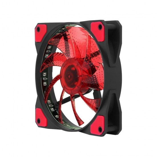 12 CM LED FAN KIRMIZI