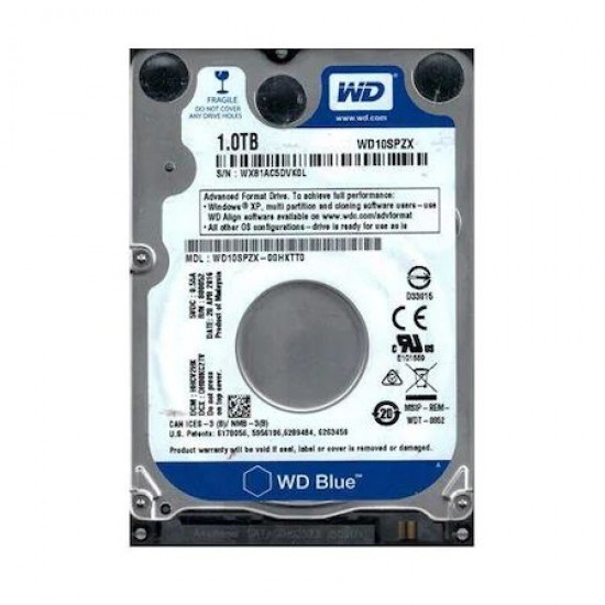 W.DIGITAL 2,5 BLUE 1 TB 5400 RPM 128 MB SATA3 NOTEBOOK HDD WD10SPZX