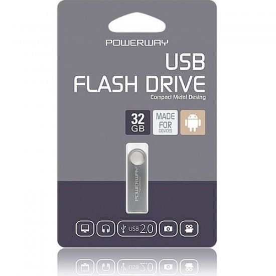 POWERWAY 32 GB METAL OTG FLASH BELLEK