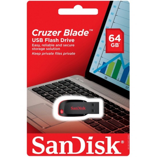 SANDISK 64 GB CRUZER BLADE USB BELLEK