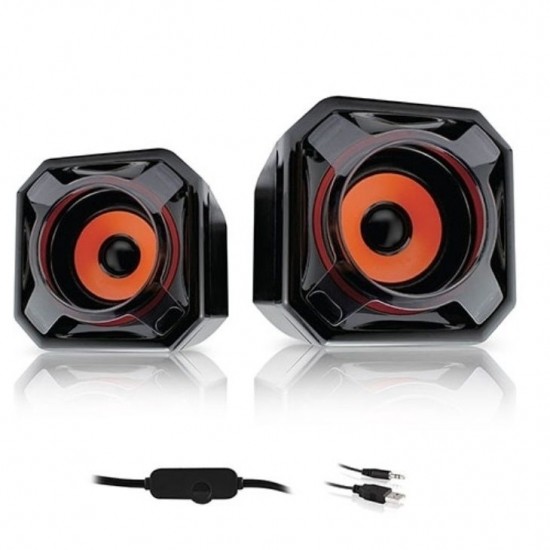 Mikado MD-177 2.0 5W * 2 Turuncu Mini USB Speaker