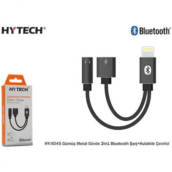 Hytech HY-XO40 Gri Metal TypeC to 3.5 jack+TypeC Çevirici