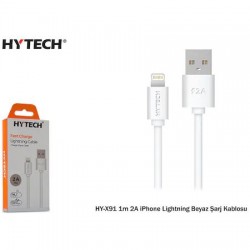 Hytech HY-X91 1m 2A iPhone Lightning Beyaz Şarj Kablosu Hytech HY-X91 1m 2A iPhone Lightning Beyaz Şarj Kablosu