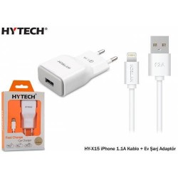 Hytech HY-X15 iPhone 1.1A Kablo + Ev Şarj Adaptör Hytech HY-X15 iPhone 1.1A Kablo + Ev Şarj Adaptör