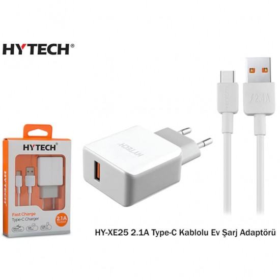 Hytech HY-XE25 2.1A Type-C Kablolu Ev Şarj Adaptörü