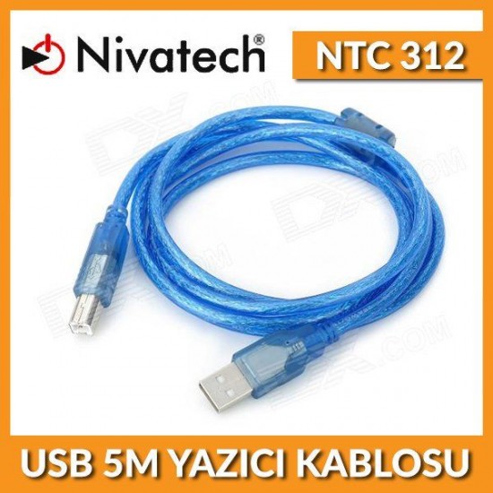 NİVATECH NTC-312 USB 2,0 5 MT YAZICI KABLO