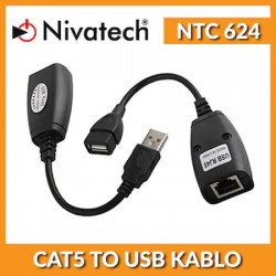 NİVATECH NTC-624 CAT 5 USB UZATMA (USB-RJXT) NİVATECH NTC-624 CAT 5 USB UZATMA (USB-RJXT)