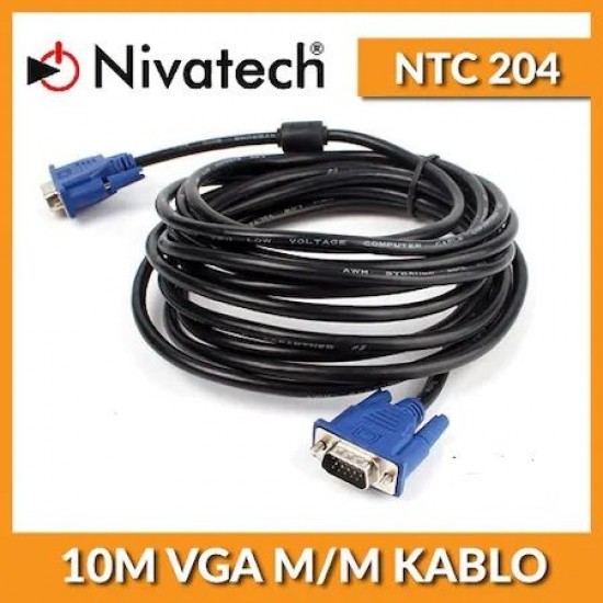 Nivatech NTC 204 VGA M/M CABLE 10 M