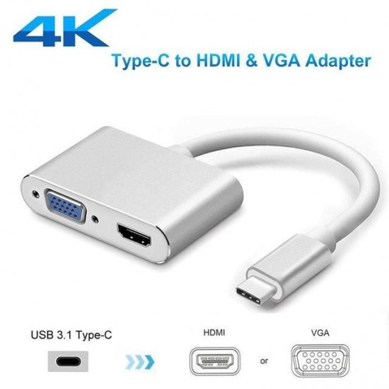 TYPE C TO 3 IN 1 VGA-HDMI-USB