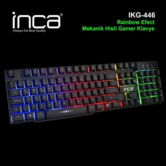 INCA IKG-449 RAINBOW EFECT MEKANİK HİSLİ GAMING KLAVYE