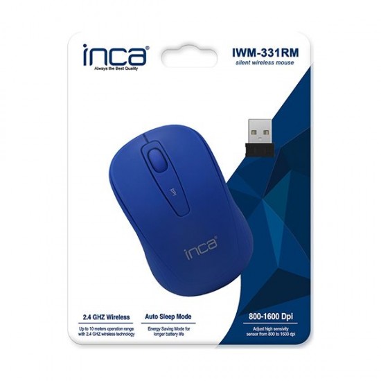 INCA  IWM-331RM Silent Wireless Mouse Mavi Sessiz Mouse