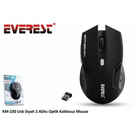 Everest KM-230 Usb Siyah 2.4Ghz Optik Kablosuz Mouse