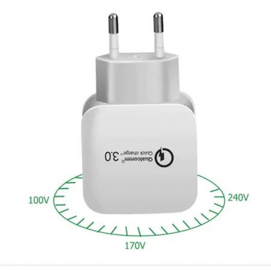 QUALCOM QC3.0 2USB+type c